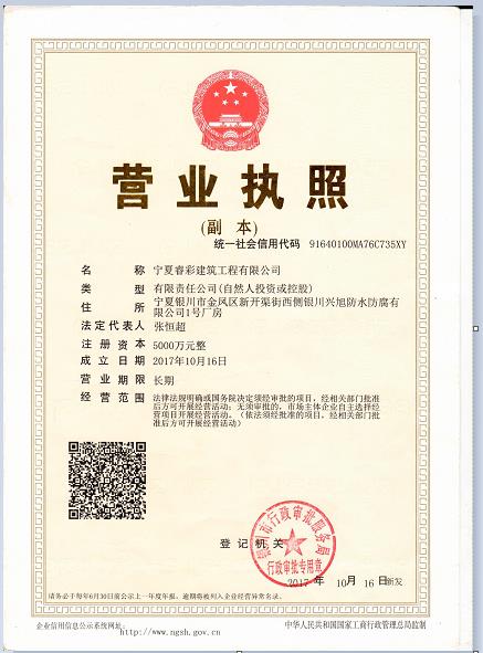 睿彩公司营业执照